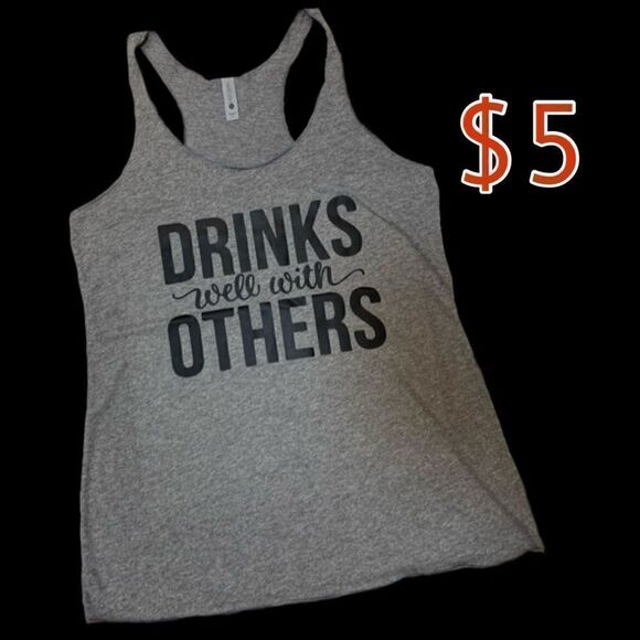 $5 ADD ON ITEM NWT Next level apparel “drinks well with others” Razorback - Picture 1 of 12
